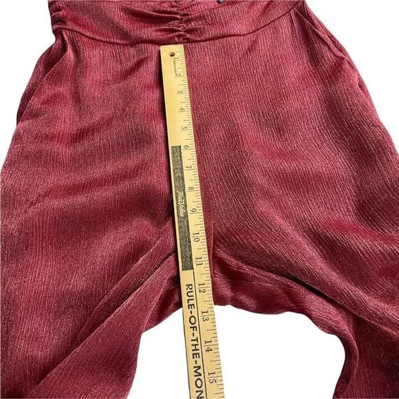 House of Harlow Jumpsuit Women Size S Red Revolve Strappless Shimmer Nwt $228